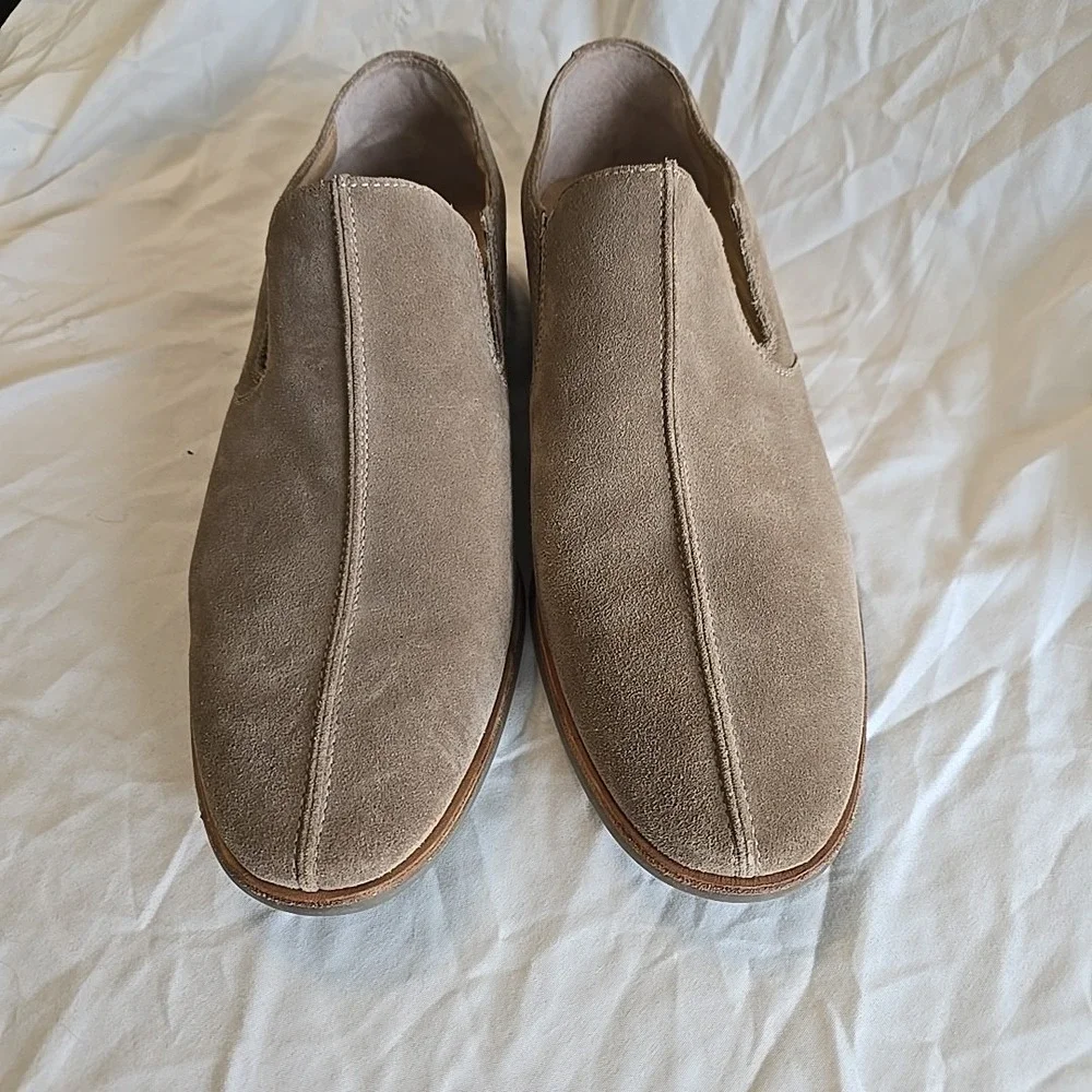 DKNY Men's Size 11.5 M John Slip On Light Brown‎ Leather Loafers Dress Shoes
